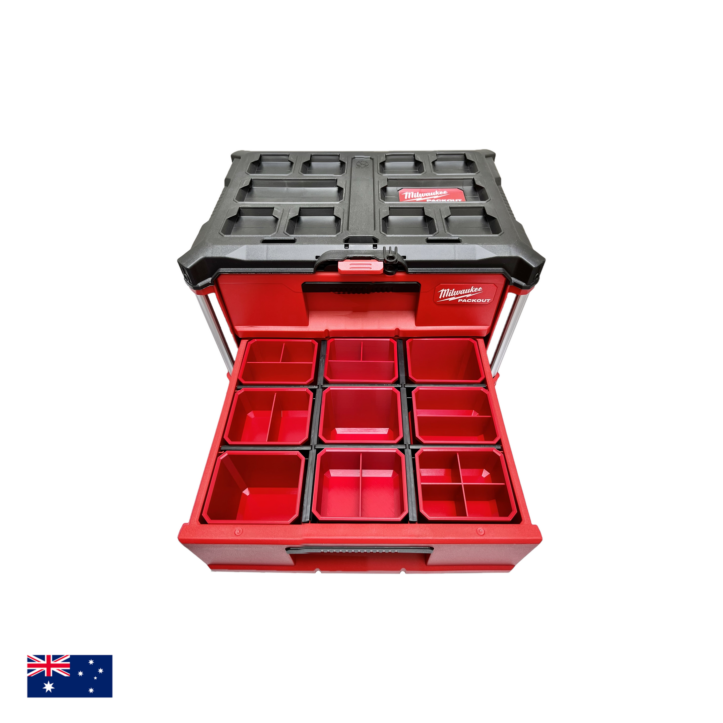 Nesting Bins with Dividers for Milwaukee 2-Drawer Tool Box Full Set