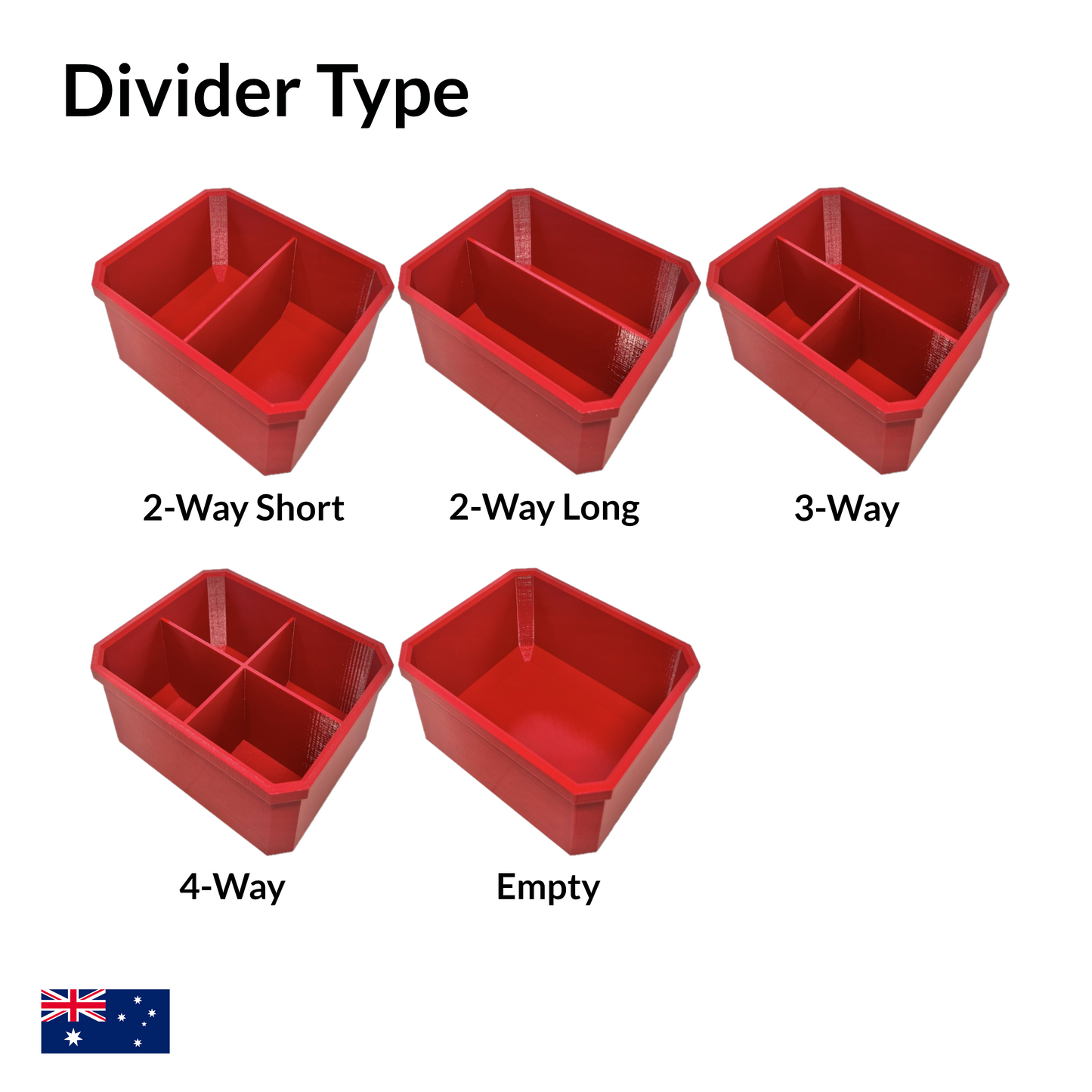 Nesting Bins with Dividers for Milwaukee 2-Drawer Tool Box Divider Options